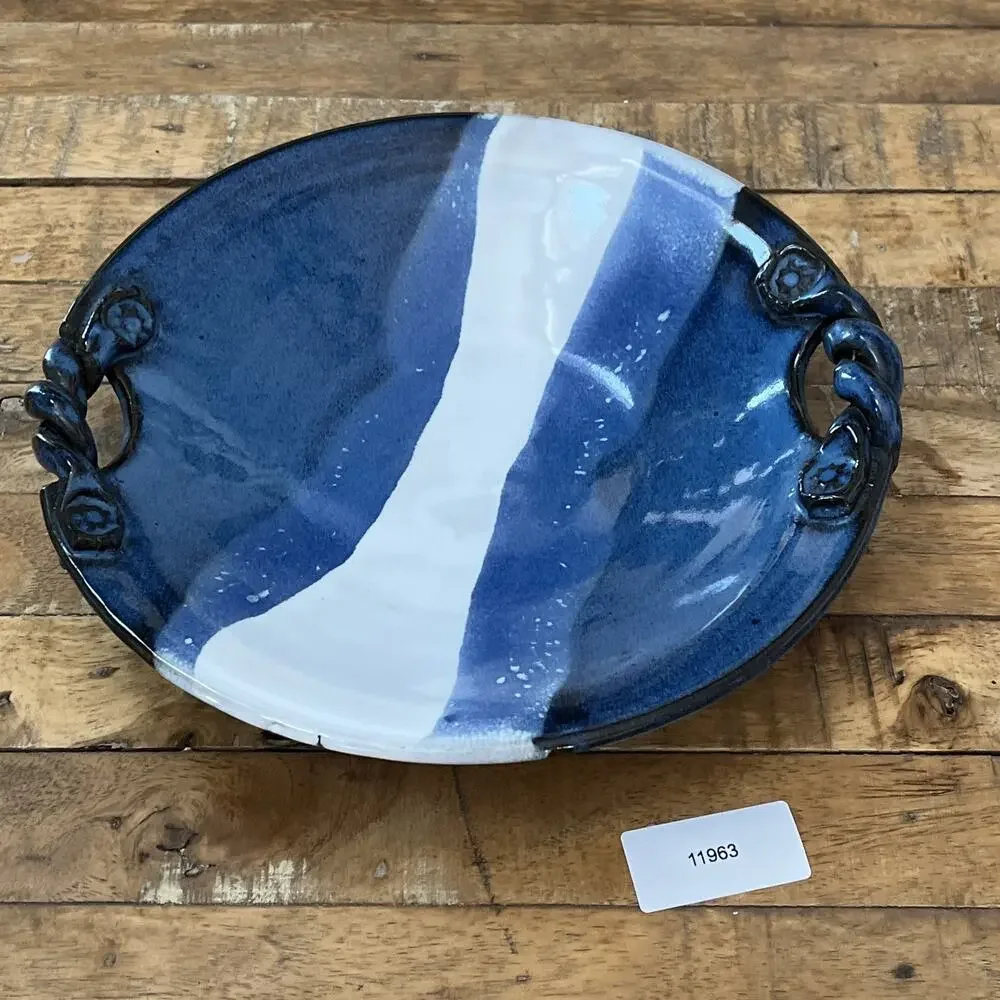 Art Studio Pottery Terracotta Serving Platter 10.25
